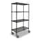 Zoro Select Wire Cart, 4 Shelf, 36x18x70, Black 2HDJ9 - alternate 2