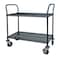 Zoro Select Wire Cart, 2 Shelf, 36x18x39, Black, Caster Dia.: 5" 2HDN6 - alternate 2