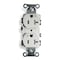 Hubbell Wiring Device-Kellems Duplex Straight Blade Receptacle, 5-20R, 20 A, 125V AC, 2 Pole, 3 Wire, Flush Mount, Grounded BR20WHIWRTR - alternate 1