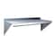 Zoro Select Steel Wall Shelf, 12"D x 48"W x 11-1/2"H, Silver 2HFY2 - alternate 1
