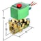 Asco Solenoid Valve, 2-Way, 2-Position, Normally Closed, 3/4 in Pipe Size, 120V AC, Compact, Brass, NBR 8030G043 - alternate 2