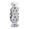 Hubbell Wiring Device-Kellems Straight Blade Receptacle, 5-15R, 15 A, 125V AC, 2 Pole, 3 Wire, Flush Mount, Grounded RR15W - alternate 1