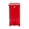 Rubbermaid Commercial Defender 6-1/2 gal Square Step-On Can, Red, Foot Pedal, Steel, 12 in FGST12EPLRD - alternate 6