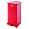 Rubbermaid Commercial Defender 6-1/2 gal Square Step-On Can, Red, Foot Pedal, Steel, 12 in FGST12EPLRD - alternate 1