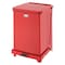 Rubbermaid Commercial Defender 4 gal Square Step-On Can, Red, Foot Pedal, Steel, 12 in FGST7EPLRD - alternate 1