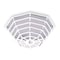Safety Technology International Smoke Detector Guard, Steel, Flush Mount, 7 in W x 7 in H x 3 1/4 in D, White STI-9604 - alternate 1