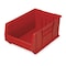 Quantum Storage Systems Storage Bin, Polypropylene/Polyethylene, Red, 11 in H, 16 1/2 in W, 29 7/8 in L QUS974RD - alternate 1