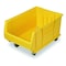 Quantum Storage Systems Mobile Storage Bin, Polypropylene/Polyethylene, Yellow, 11 in H, 16 1/2 in W, 29 7/8 in L QUS984MOBYL - alternate 1