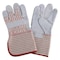 Condor Leather Gloves, Cowhide, Gauntlet Cuff, Wing Thumb, Full Finger, Gray, S, 1 PR 2MDC4 - alternate 1