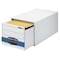 Bankers Box File Box, Steel, 15 1/2 in W, 23 1/4 in D, 10 3/8 in H, Blue, White 00312 - alternate 1