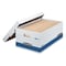 Bankers Box File Box, Corrugated Fiberboard, 15 in W, 24 in D, 10 in H, Lift-Off Locking Lid Closure 00702 - alternate 1