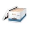 Bankers Box File Box, Corrugated Fiberboard, 12 in W, 24 in D, 10 in H, Lift-Off Locking Lid Closure 00701 - alternate 1