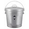 Zoro Select 10 gal Round Trash Can, Silver, Galvanized steel 2PYW5 - alternate 2