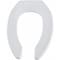 Bemis Elongated Toilet Seat, Open Front, External Check Hinge, 2-3/8 in Seat Ht, Plastic, White 1955CT-000 - alternate 2