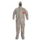 Dupont Coverall. Respirator Fit Hood. Elastic Wrists. Attached Socks. Double Storm Flap. Gray. MD TF169TGYMD000600 - alternate 1