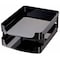 Officemate Letter Tray, Black, Plastic, 10 1/4 in W, 14 in L, 6 in H, 2 Number of Compartments 22236 - alternate 2