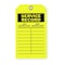 Zoro Select Tag, Service, Polyester, 7 in H x 4 in W, Yellow, Rectangle, 10 PK 2RMU9 - alternate 1