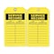 Zoro Select Tag, Service, Polyester, 7 in H x 4 in W, Yellow, Rectangle, 10 PK 2RMU9 - alternate 2
