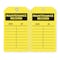 Zoro Select Tag, Inspection, Polyester, 7 in H x 4 in W, Yellow, Rectangle, 10 PK 2RMU5 - alternate 2