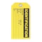 Zoro Select Production Status Tag, Cleaning and Maintenance, Polyester, 3 in H x 5 3/4 in W, Yellow, Rectangle 2RMV1 - alternate 1