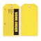 Zoro Select Work Order Tag, Cleaning and Maintenance, Polyester, 3 in H x 5 3/4 in W, Yellow, Rectangle, 100 PK 2RMV2 - alternate 2