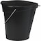 Vikan 3 1/4 gal Round Bucket, 12-3/4 in H, 12 4/5 in Dia, Black, Polypropylene/Stainless Steel 56869 - alternate 8