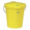 Vikan Round Pail Lid, 12 1/4 in Dia, Yellow, Polypropylene 56876 - alternate 2