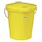 Vikan Round Pail Lid, 12 1/4 in Dia, Yellow, Polypropylene 56876 - alternate 3