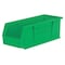 Akro-Mils Hang & Stack Storage Bin, Plastic, Green, 5 in H, 5 1/2 in W, 14 3/4 in L 30234GREEN - alternate 1