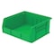 Akro-Mils Hang & Stack Storage Bin, 11 in W x 10-7/8 in L x 5 in H, 50 lb Load Capacity, Green, Plastic 30235GREEN - alternate 1