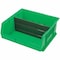 Akro-Mils Hang & Stack Storage Bin, 16-1/2 in W x 14-3/4 in L x 7 in H, 75 lb Load Capacity, Green, Plastic 30250GREEN - alternate 2