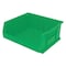 Akro-Mils Hang & Stack Storage Bin, 16-1/2 in W x 14-3/4 in L x 7 in H, 75 lb Load Capacity, Green, Plastic 30250GREEN - alternate 1