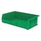 Akro-Mils Hang & Stack Storage Bin, Plastic, Green, 5 in H, 16 1/2 in W, 10 7/8 in L 30255GREEN - alternate 1