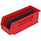 Akro-Mils Hang & Stack Storage Bin, Plastic, Red, 4 in H, 4 1/8 in W, 10 7/8 in L 30224RED - alternate 3