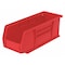 Akro-Mils Hang & Stack Storage Bin, Plastic, Red, 4 in H, 4 1/8 in W, 10 7/8 in L 30224RED - alternate 1