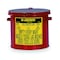 Justrite Oily Waste Can, 2 gal, Red, Steel, 9 1/8 in Height, Hand Operated Self-Closing 09200 - alternate 1