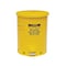Justrite Oily Waste Can, 21 gal, Yellow, Steel, 23 7/16 in Height, Foot Operated Self-Closing 09701 - alternate 3