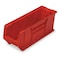Quantum Storage Systems Storage Bin, Polypropylene/Polyethylene, Red, 9 in H, 8 1/4 in W, 23 7/8 in L QUS951RD - alternate 1