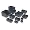 Quantum Storage Systems Hang & Stack Storage Bin, Polypropylene, Black, 8 in H, 11 in W, 16 in L QUS255CO - alternate 2
