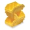 Quantum Storage Systems Hang & Stack Storage Bin, Plastic, Yellow, 5 in H, 6 5/8 in W, 12 1/2 in L QP1265YL - alternate 2