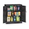 Tennsco Shelving Storage Cabinet, 42 in H, 36 in W, 18 in D, Swing, Keyed, Black, 2 Shelves, 0 Drawers 4218BK - alternate 1