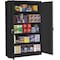 Tennsco Stationary Storage Cabinet, 20 Gauge Steel, 78 in H x 48 in W x 24 in D, Black J2478SUBK - alternate 1