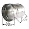 Dayton Round Fire Damper, 13-5/8 In. D, 165 Deg F 2TFZ4 - alternate 4
