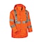 Ergodyne Rain Jacket with Hood, Polyester, Class 3 Type R, Orange, 3XL 8365 - alternate 1