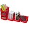 Akro-Mils Hang & Stack Storage Bin, Plastic, Red, 3 in H, 4 1/8 in W, 5 3/8 in L 30210RED - alternate 6
