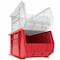 Akro-Mils Hang & Stack Storage Bin, Plastic, Clear, 7 in H, 8 1/4 in W, 14 3/4 in L 30240SCLAR - alternate 2