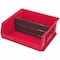Akro-Mils Hang & Stack Storage Bin, 16-1/2 in W x 14-3/4 in L x 7 in H, 75 lb Load Capacity, Red, Plastic 30250RED - alternate 6