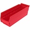 Akro-Mils Shelf Storage Bin, Plastic, 4-1/8 in W x 4 in H x 11-5/8 in L, Red 30120RED - alternate 7