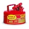 Eagle Mfg Type I Safety Can, Galvanized Steel, 1 gal, 9 in Dia., Self-Closing Lid, Red, Flammables UI10S - alternate 1