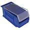 Akro-Mils Hang & Stack Storage Bin, Plastic, 5 1/2 in W, 5 in H, 10 7/8 in L, Blue 30230BLUE - alternate 3